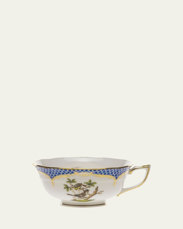 Rothschild Bird Borders Blue Teacup #1